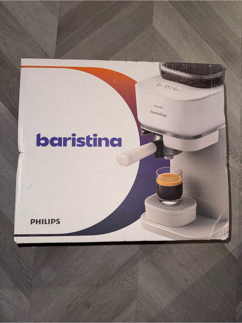 Philips Baristina Espresso Machine - White and Purple Accents